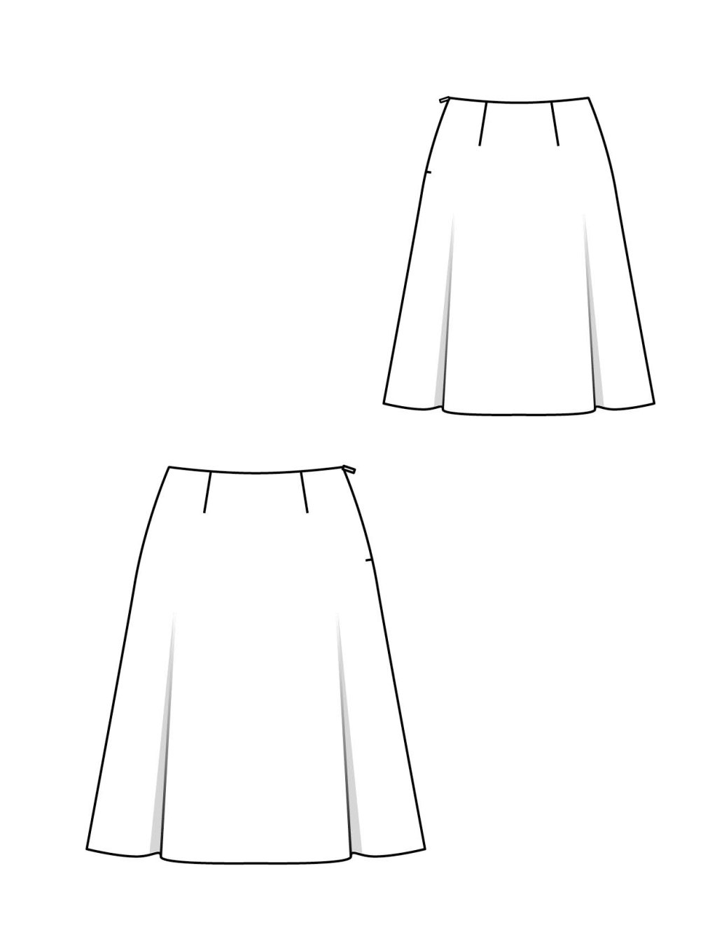 02 Sukně s postupně se rozšiřující linií
