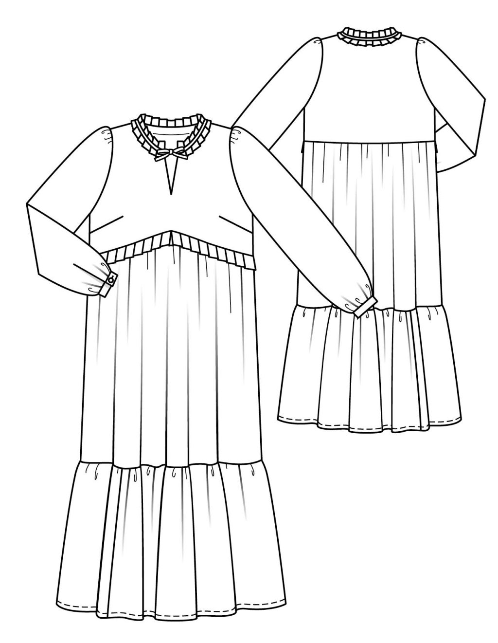 04 Šaty s rýšky a volánem