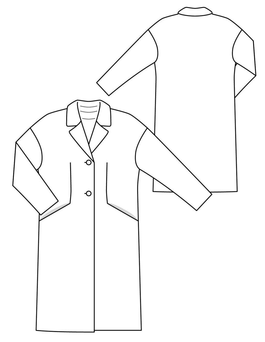 09 Dlouhý plášť s hlubokými kapsami