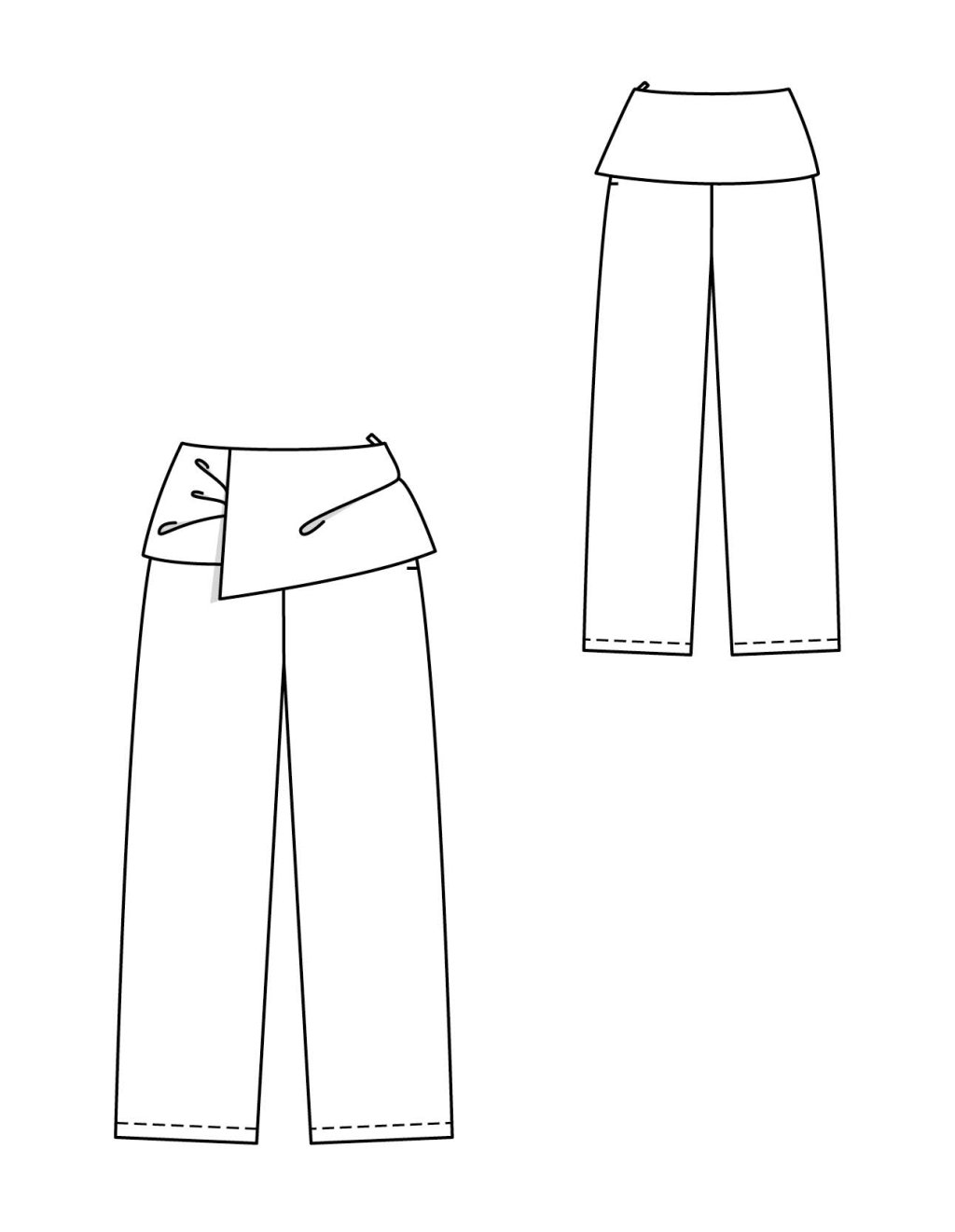 2A Kalhoty s drapováním