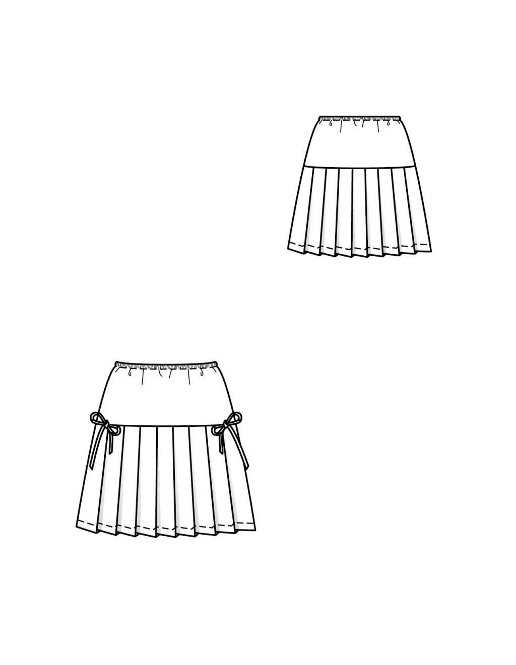 5B Sukně se záhyby