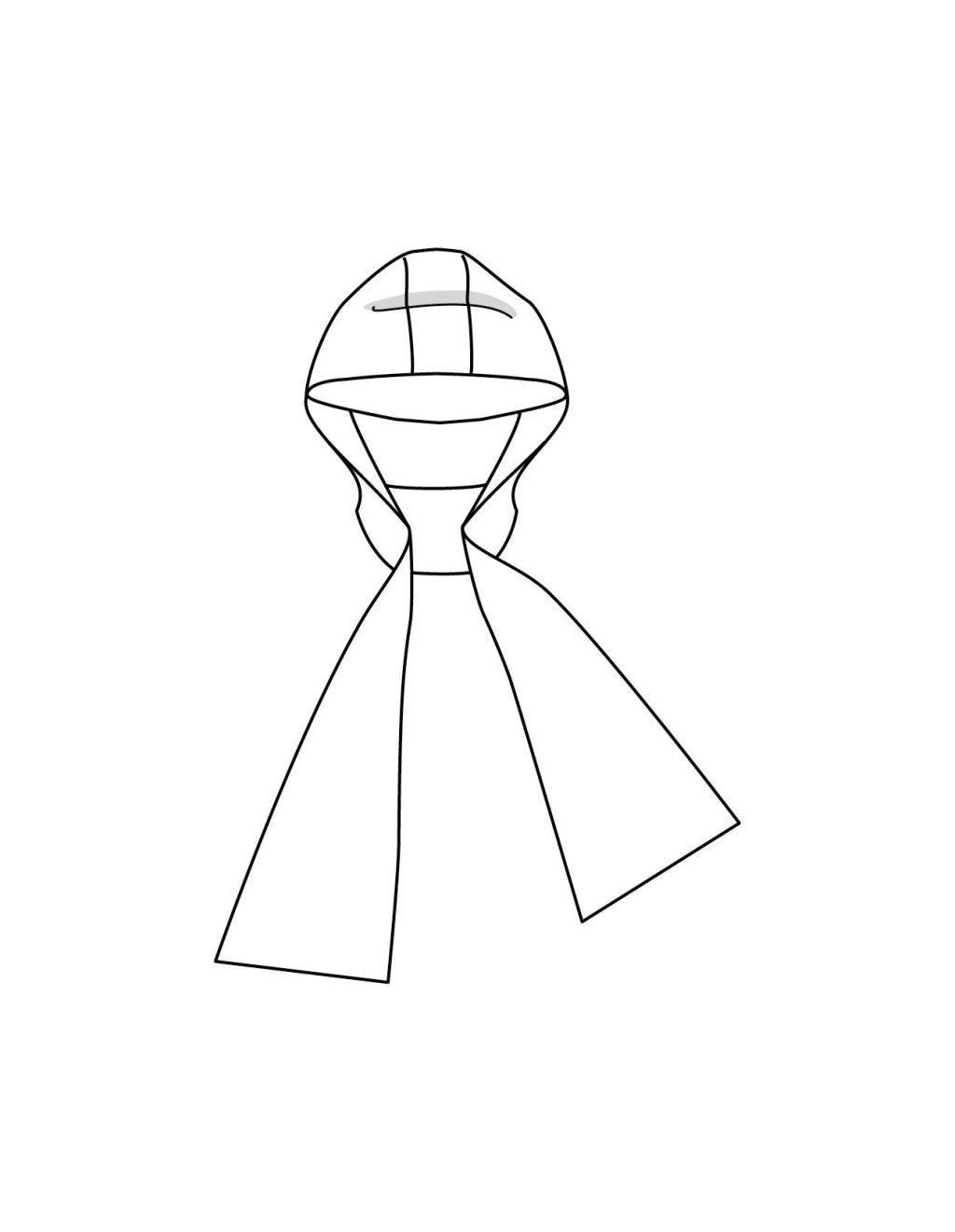 126 Šála s kapucí