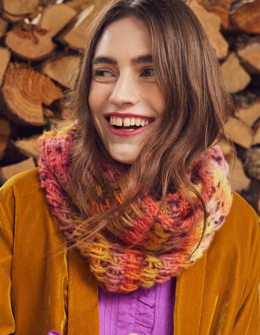 19 Kruhová šála se strukturovanými oky