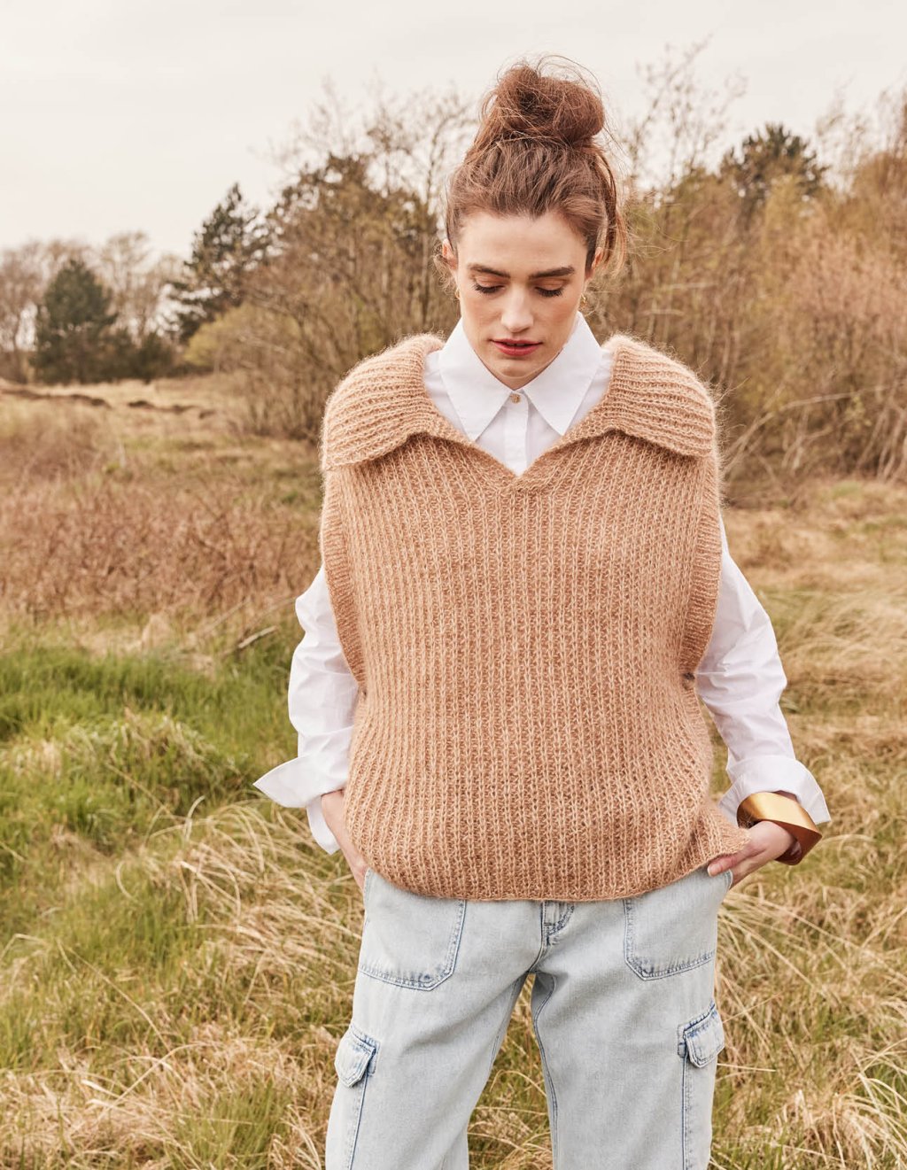 24 Slipover s polopatentovým vzorem