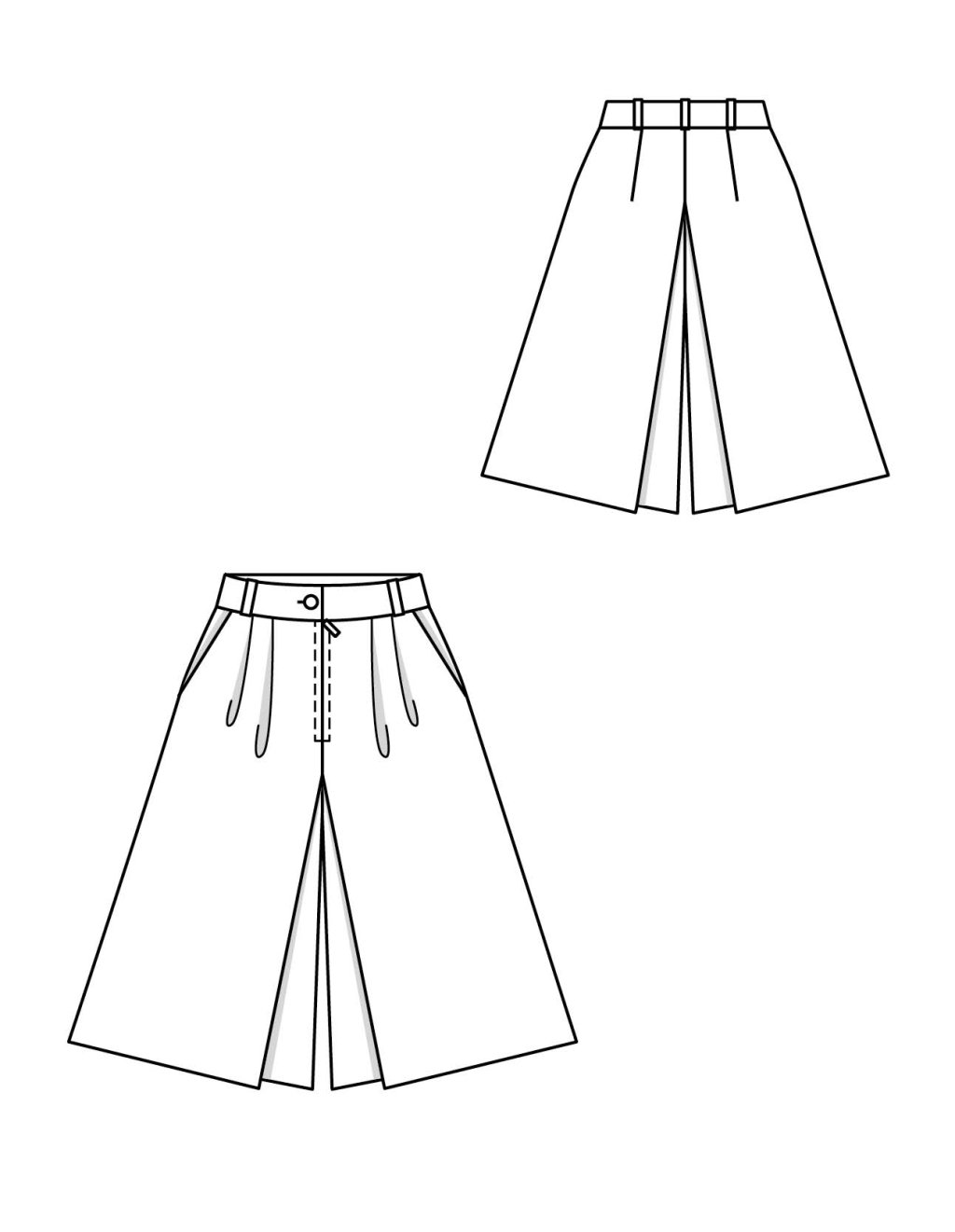 130 Kalhotová sukně