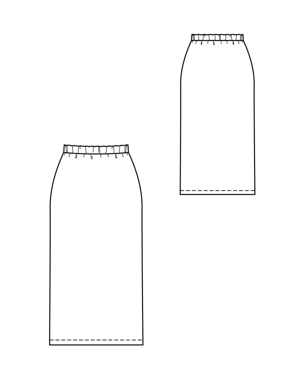 1A Pouzdrová sukně