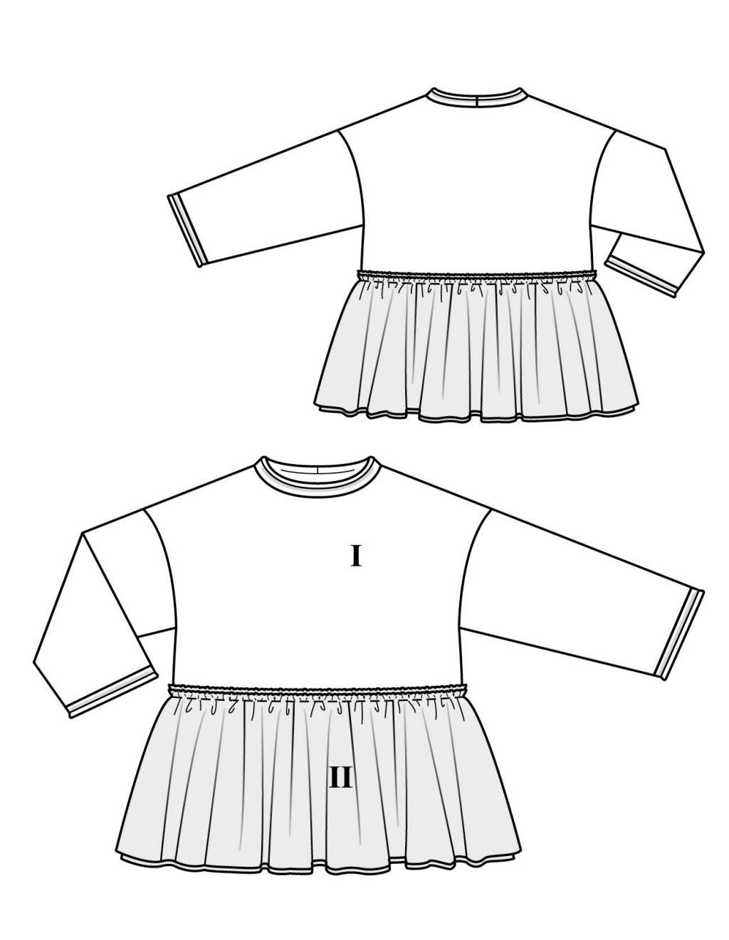 3B Mikina s volánem