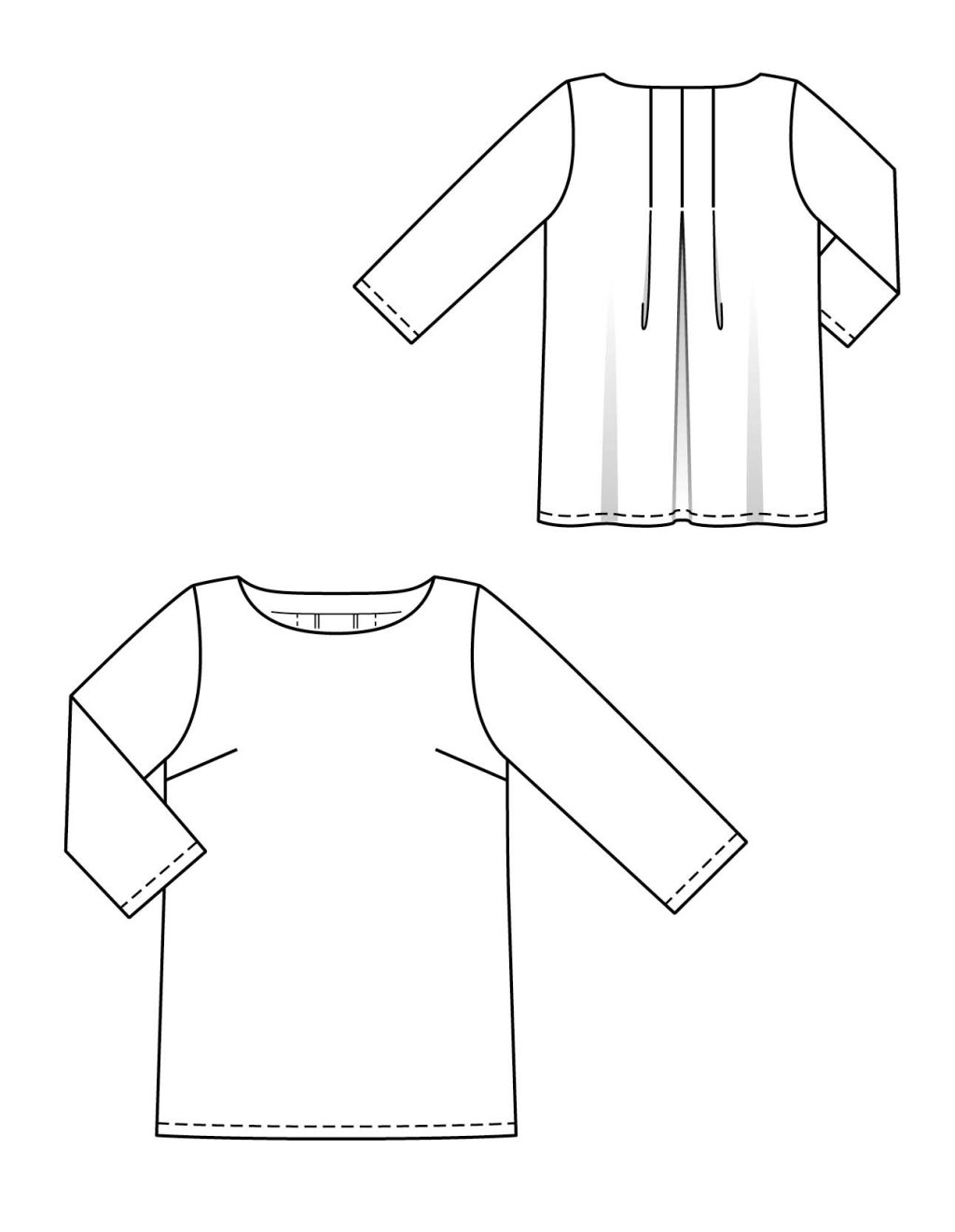 01 Halenka se záhyby na zadním dílu